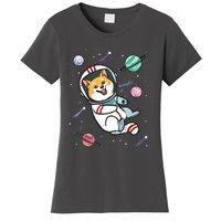 Astronaut Dog In Space Shiba Inu Akita Boy Girl Cosmonaut Women's T-Shirt