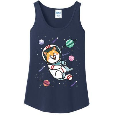 Astronaut Dog In Space Shiba Inu Akita Boy Girl Cosmonaut Ladies Essential Tank