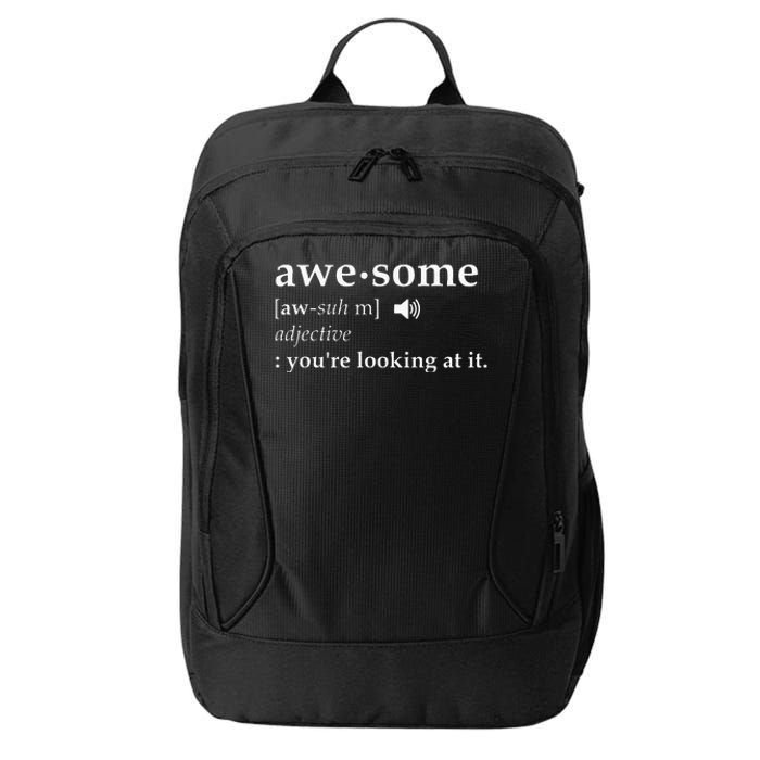 Awesome Definition Im Awesome Funny City Backpack