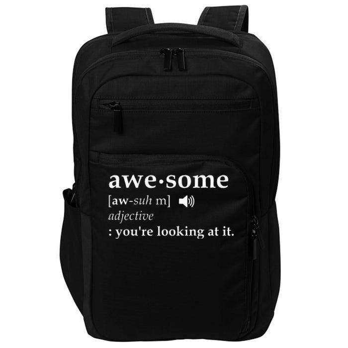 Awesome Definition Im Awesome Funny Impact Tech Backpack