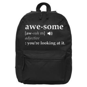 Awesome Definition Im Awesome Funny 16 in Basic Backpack