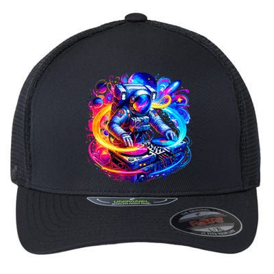 Astronaut Dj In Space Music Edm Flexfit Unipanel Trucker Cap