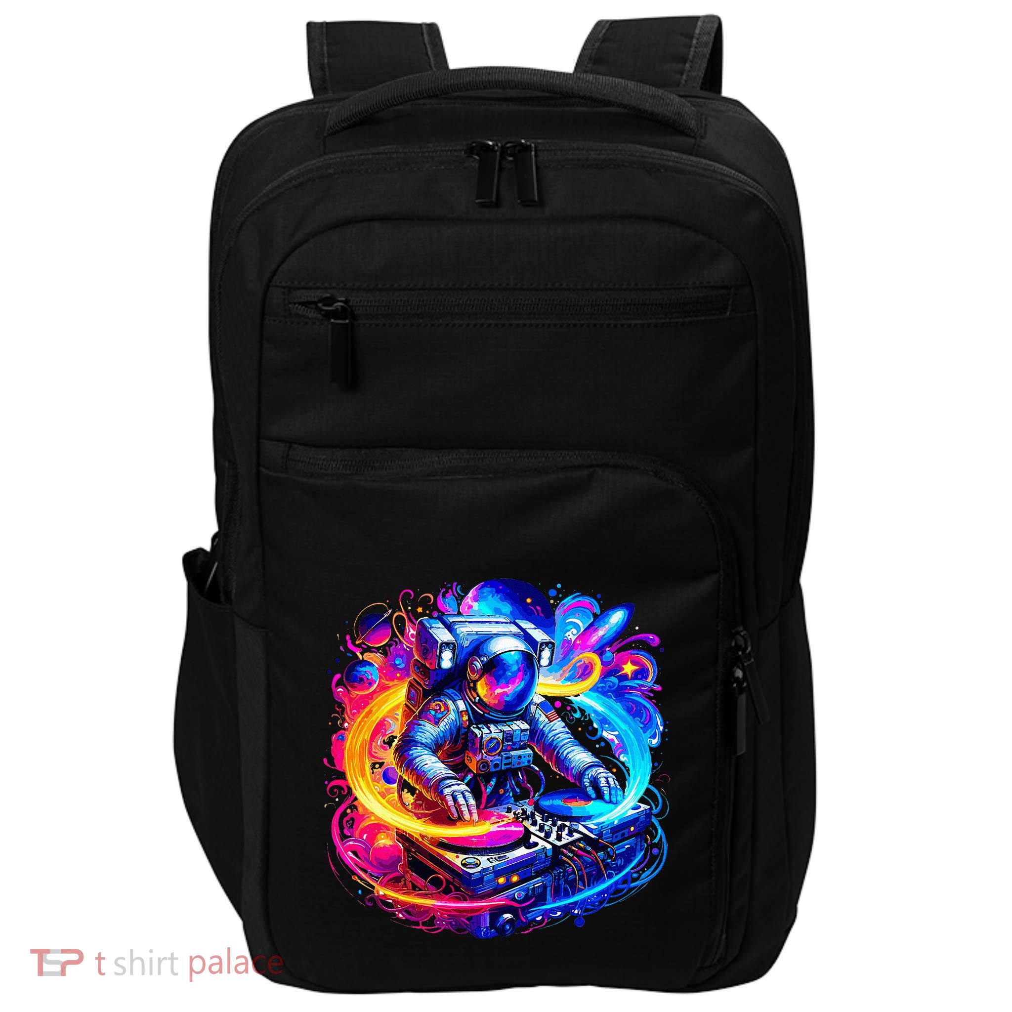 Astronaut Dj In Space Music Edm Impact Tech Backpack