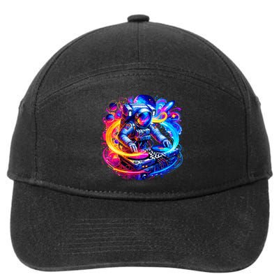 Astronaut Dj In Space Music Edm 7-Panel Snapback Hat