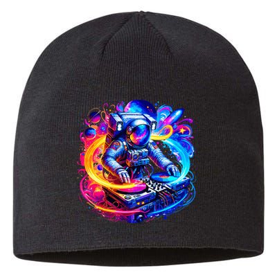 Astronaut Dj In Space Music Edm Sustainable Beanie