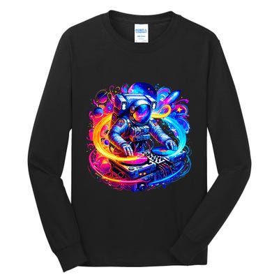 Astronaut Dj In Space Music Edm Tall Long Sleeve T-Shirt