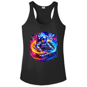 Astronaut Dj In Space Music Edm Ladies PosiCharge Competitor Racerback Tank