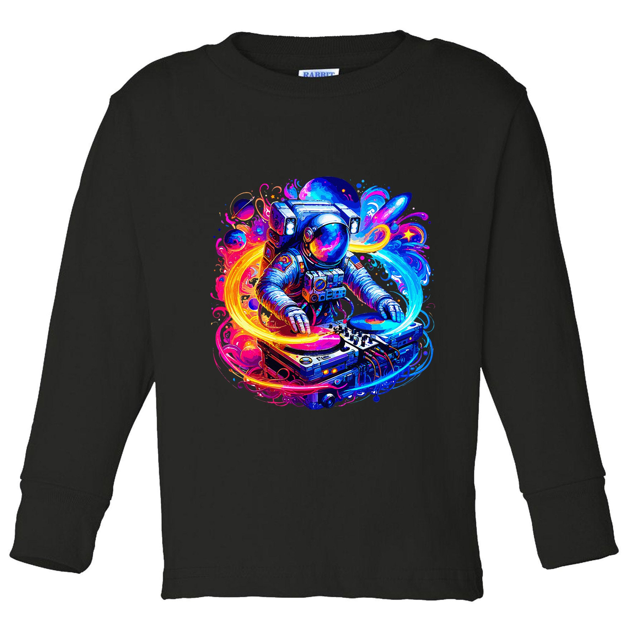 Astronaut Dj In Space Music Edm Toddler Long Sleeve Shirt
