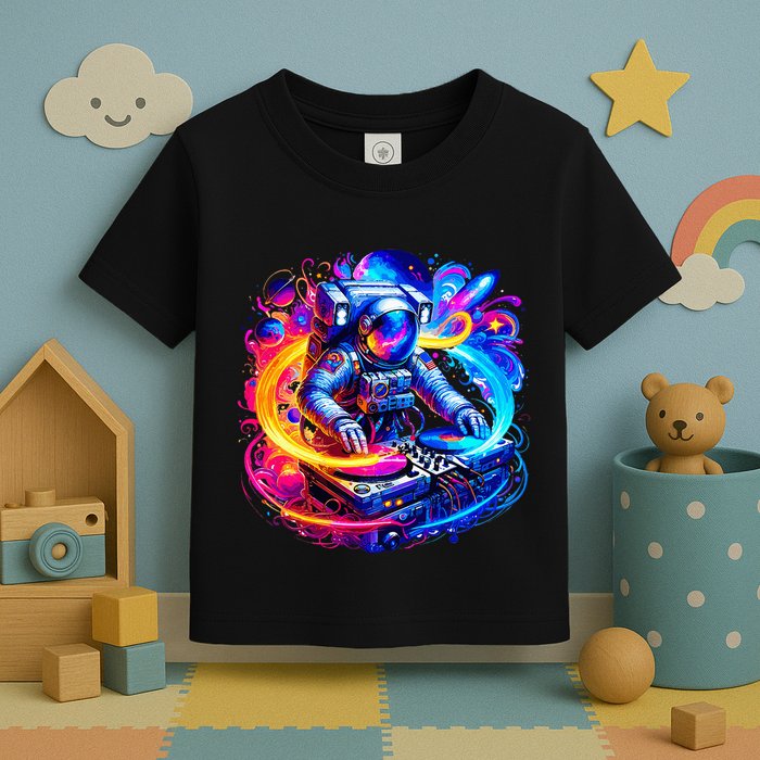 Astronaut Dj In Space Music Edm Toddler T-Shirt