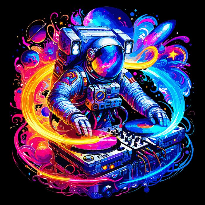 Astronaut Dj In Space Music Edm Toddler T-Shirt