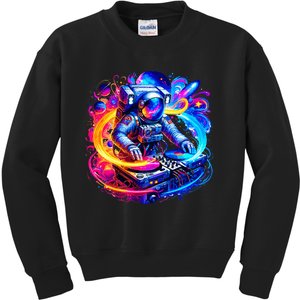 Astronaut Dj In Space Music Edm Kids Sweatshirt