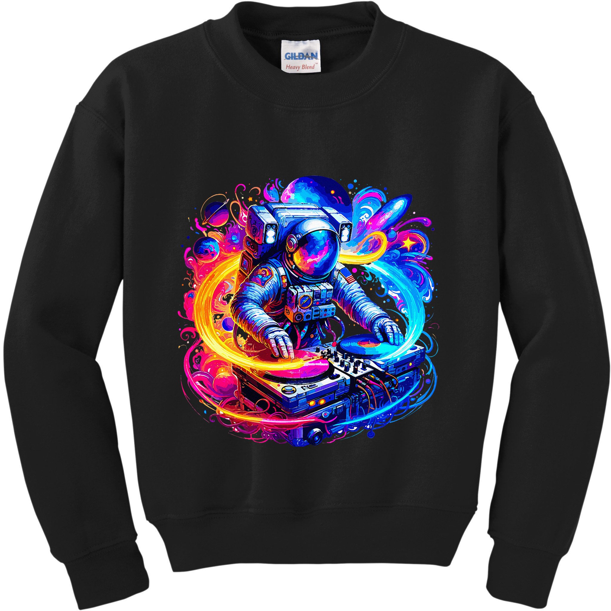 Astronaut Dj In Space Music Edm Kids Sweatshirt