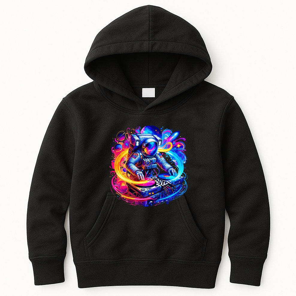 Astronaut Dj In Space Music Edm Kids Hoodie