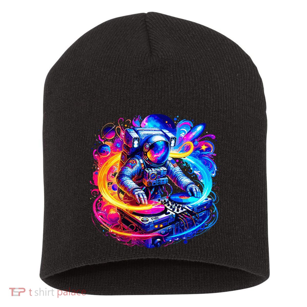 Astronaut Dj In Space Music Edm Short Acrylic Beanie