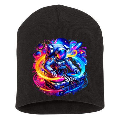 Astronaut Dj In Space Music Edm Short Acrylic Beanie