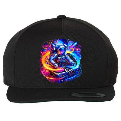 Astronaut Dj In Space Music Edm Wool Snapback Cap