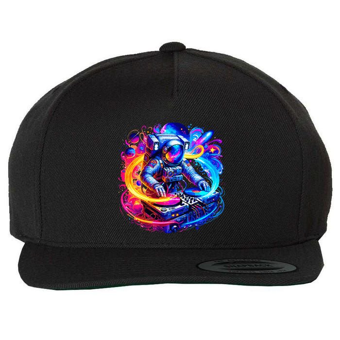 Astronaut Dj In Space Music Edm Wool Snapback Cap