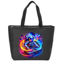 Astronaut Dj In Space Music Edm Zip Tote Bag