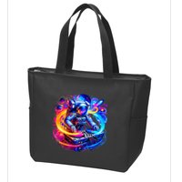 Astronaut Dj In Space Music Edm Zip Tote Bag