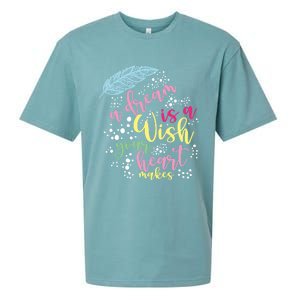 A Dream Is A Wish Your Heart Makes Meaningful Gift Sueded Cloud Jersey T-Shirt