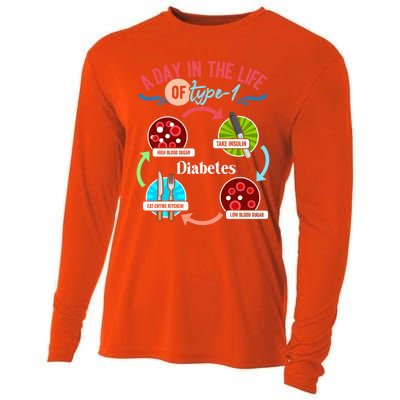 A Day In Life Of Typegift1 Diabetes Gift Cooling Performance Long Sleeve Crew