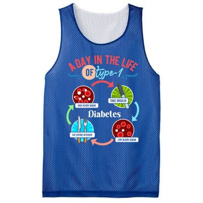 A Day In Life Of Typegift1 Diabetes Gift Mesh Reversible Basketball Jersey Tank