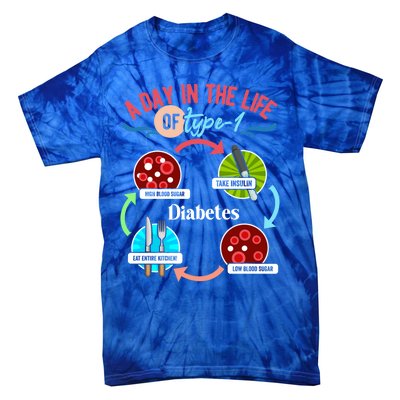 A Day In Life Of Typegift1 Diabetes Gift Tie-Dye T-Shirt