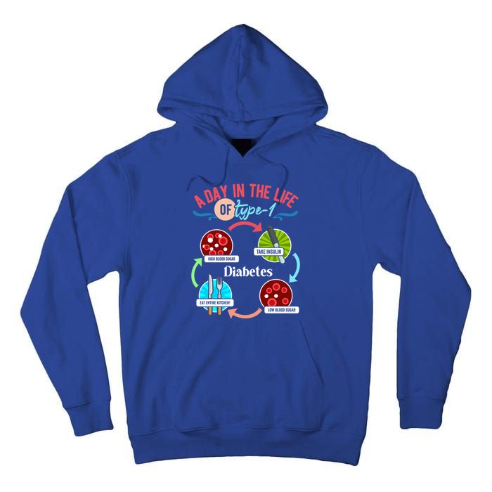 A Day In Life Of Typegift1 Diabetes Gift Tall Hoodie