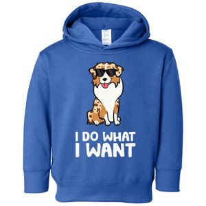 Aussie Dog I Do What I Want Funny Australian Shepherd Toddler Hoodie