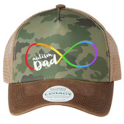 Autism Dad Infinity Symbol Legacy Tie Dye Trucker Hat