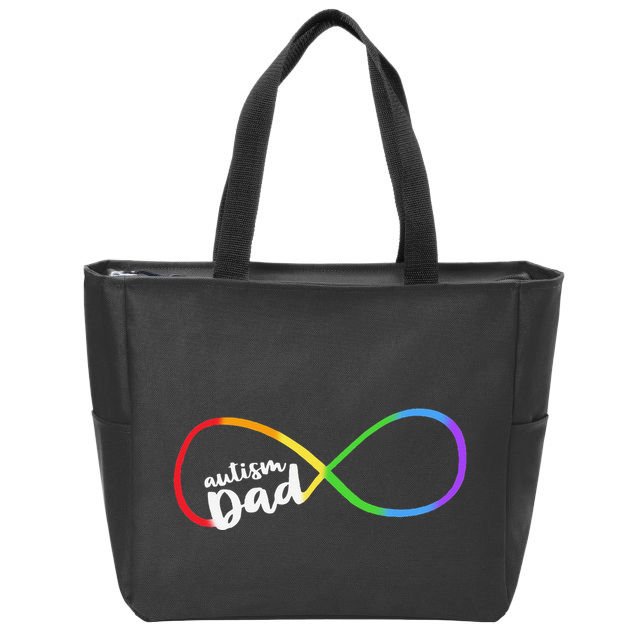 Autism Dad Infinity Symbol Zip Tote Bag