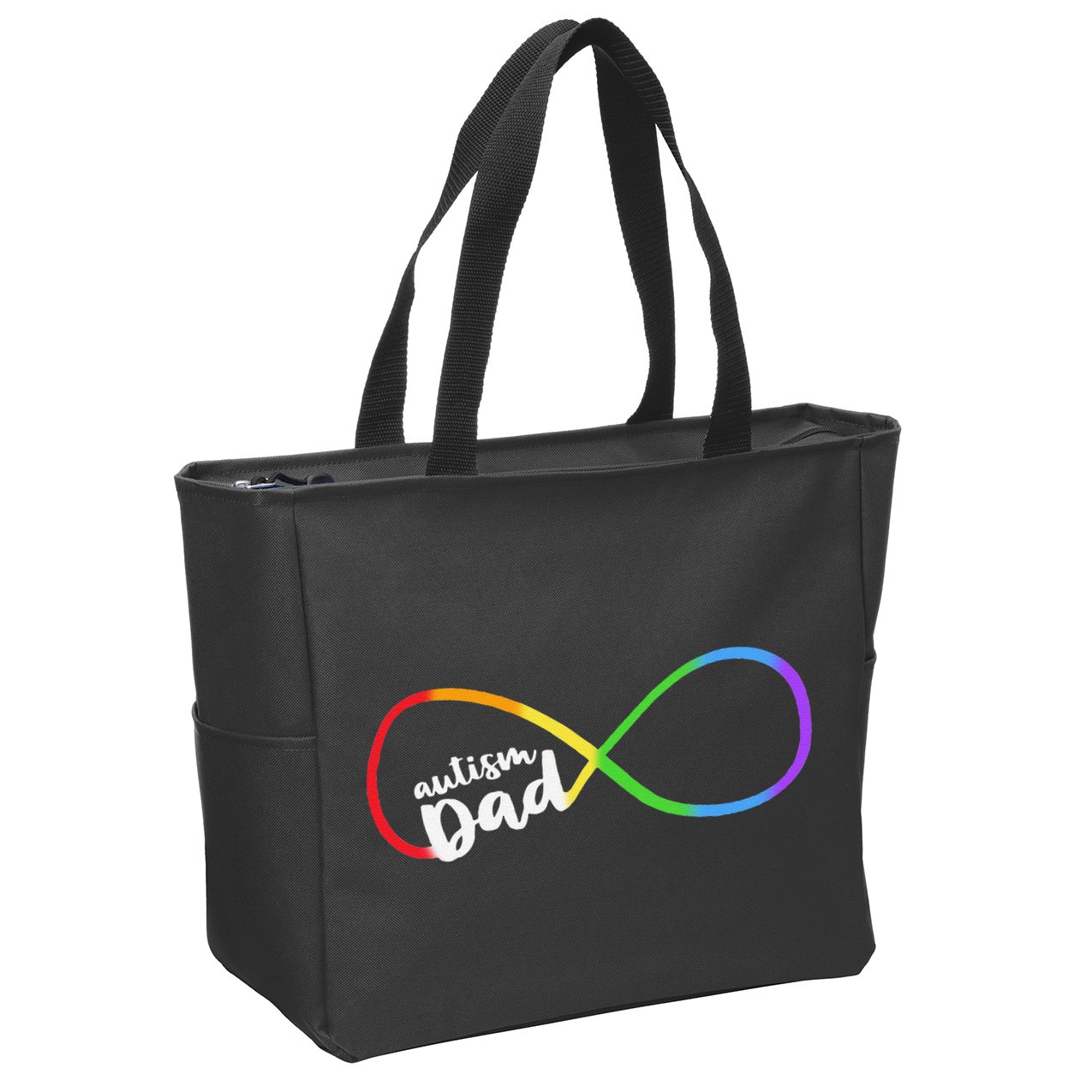 Autism Dad Infinity Symbol Zip Tote Bag