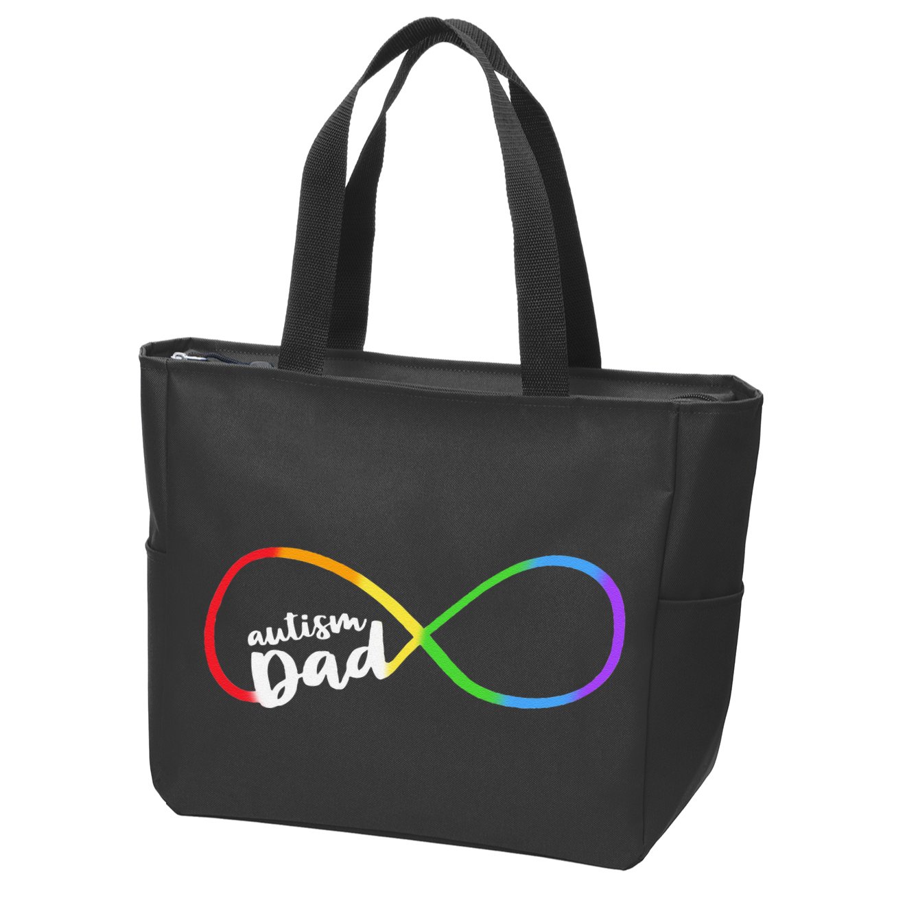 Autism Dad Infinity Symbol Zip Tote Bag
