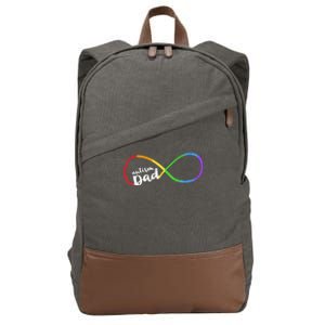 Autism Dad Infinity Symbol Cotton Canvas Backpack