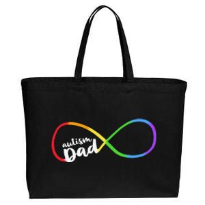 Autism Dad Infinity Symbol Cotton Canvas Jumbo Tote