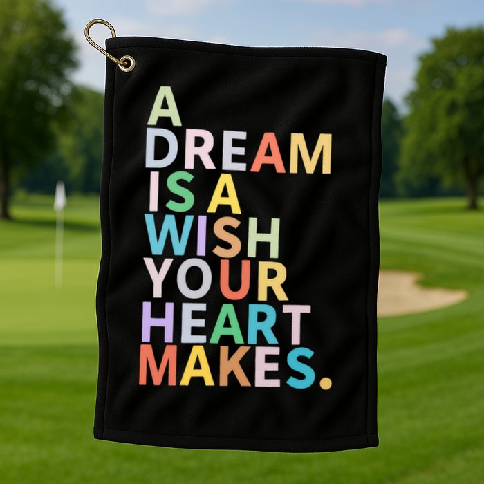 A Dream Is A Wish Your Heart Makes Golf Towel