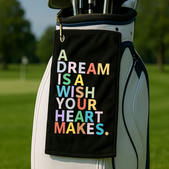 A Dream Is A Wish Your Heart Makes Golf Towel