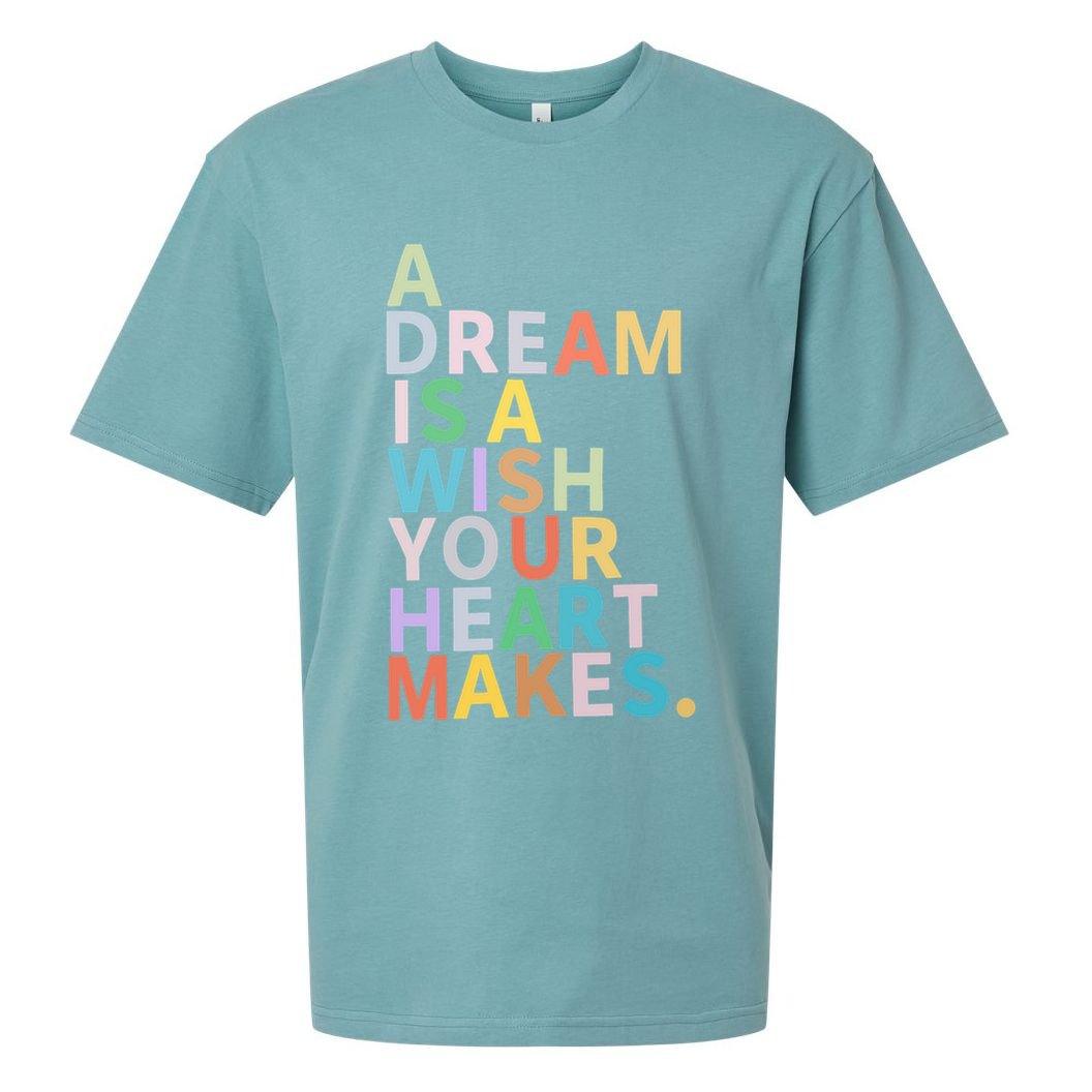 A Dream Is A Wish Your Heart Makes Sueded Cloud Jersey T-Shirt