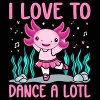 Axolotl Dancer - I Love To Dance A Lotl Dancing Axolotl Girl Stripe Pom Pom Beanie