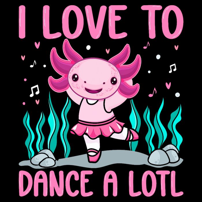 Axolotl Dancer - I Love To Dance A Lotl Dancing Axolotl Girl Stripe Pom Pom Beanie