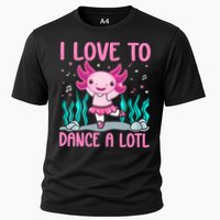 Axolotl Dancer - I Love To Dance A Lotl Dancing Axolotl Girl Cooling Performance Crew T-Shirt