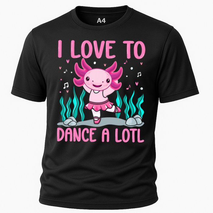 Axolotl Dancer - I Love To Dance A Lotl Dancing Axolotl Girl Cooling Performance Crew T-Shirt