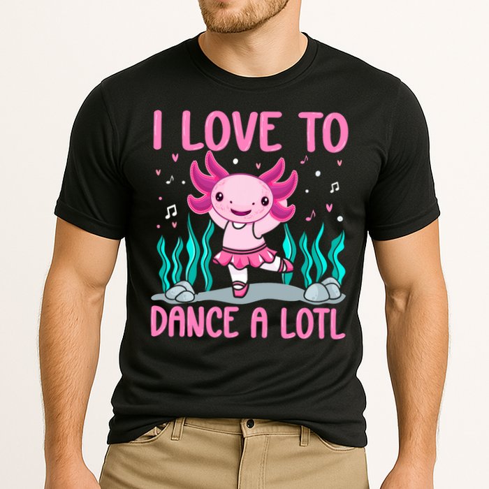 Axolotl Dancer - I Love To Dance A Lotl Dancing Axolotl Girl Cooling Performance Crew T-Shirt