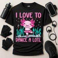 Axolotl Dancer - I Love To Dance A Lotl Dancing Axolotl Girl Cooling Performance Crew T-Shirt