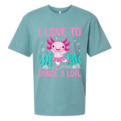 Axolotl Dancer - I Love To Dance A Lotl Dancing Axolotl Girl Sueded Cloud Jersey T-Shirt