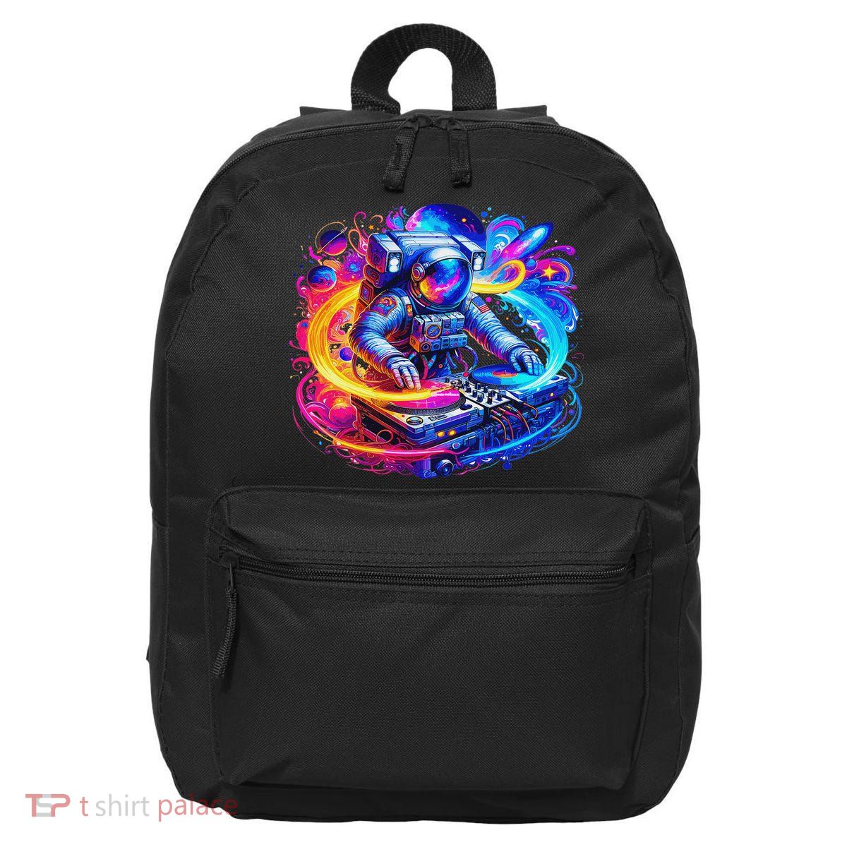 Astronaut Dj In Space Music Edm 16 in Basic Backpack