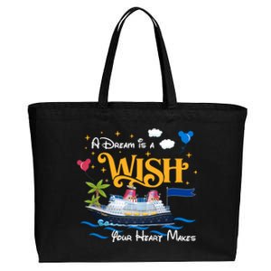 A Dream Is A Wish Your Heart Make Cruise Cruising Trip Cotton Canvas Jumbo Tote