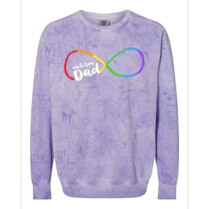 Autism Dad Infinity Symbol Colorblast Crewneck Sweatshirt