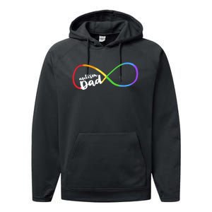 Autism Dad Infinity Symbol Performance Fleece Hoodie