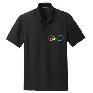 Autism Dad Infinity Symbol Dry Zone Grid Polo